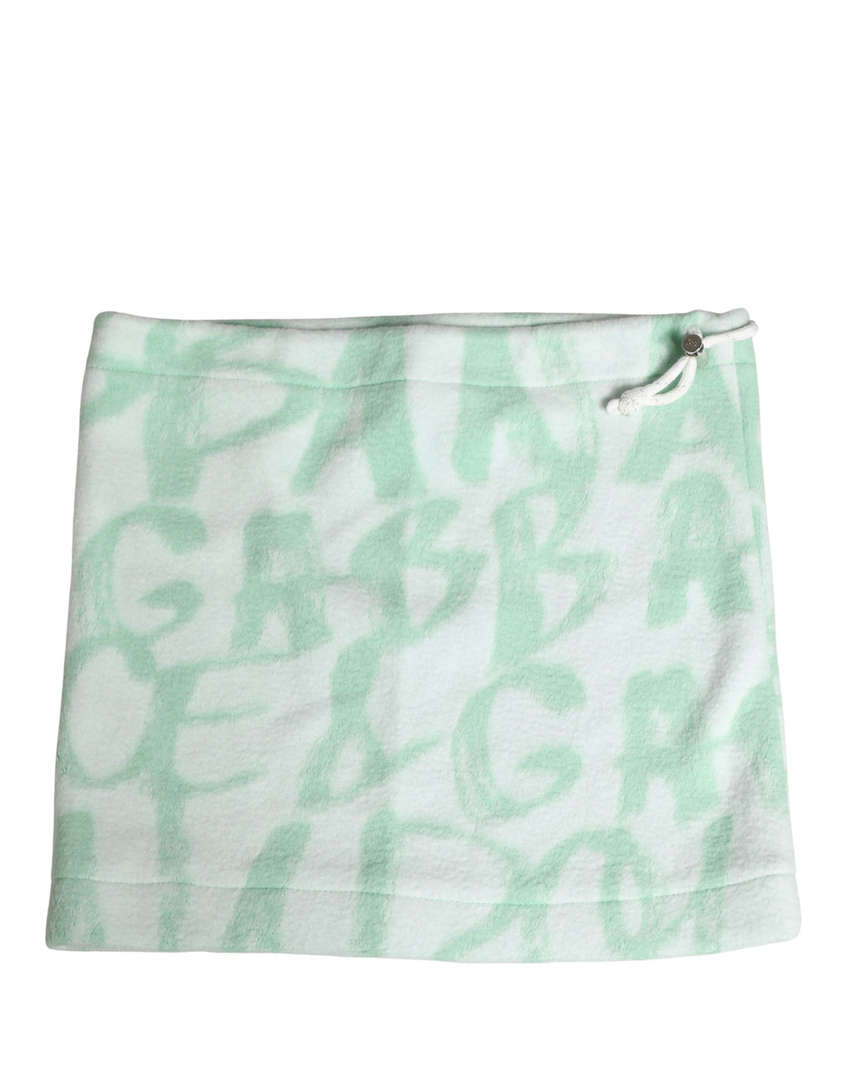 Dolce & Gabbana Men White Logo Print Nylon Neck Warmer Hat