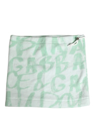 Dolce & Gabbana Men White Logo Print Nylon Neck Warmer Hat