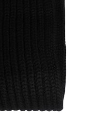 Dolce & Gabbana Black Cashmere Knitted Men Neck Warmer One Size Scarf