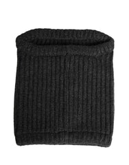 Dolce & Gabbana Black Cashmere Knitted Men Winter Neck Warmer Hat
