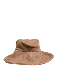 Dolce & Gabbana Brown Llama Wool Women Knitted Capello Hat