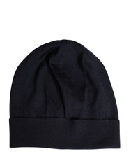 Dolce & Gabbana Black Cashmere Knitted Women Winter Beanie Hat