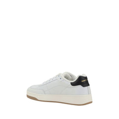 Saint Laurent White Calf Leather Bos Taurus Low Top Sneakers