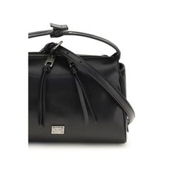 Dolce & Gabbana Black Calf Leather Bos Taurus Handbag