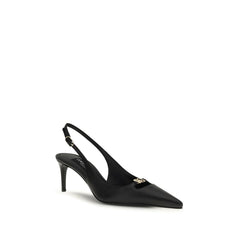 Dolce & Gabbana Black Calf Leather Bos Taurus High Heel Pumps