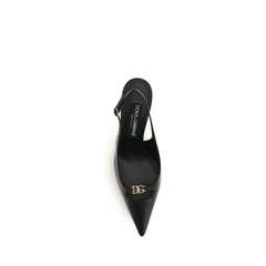 Dolce & Gabbana Black Calf Leather Bos Taurus High Heel Pumps