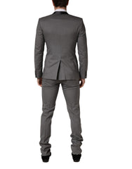 Dolce & Gabbana Gray Wool Single Breasted 1 Button 3PC Suit