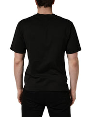 Dolce & Gabbana Black Cotton Short Sleeves Crew Neck  T-shirt