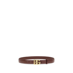 Dolce & Gabbana Bordeaux Calf Leather Bos Taurus Regular Belt