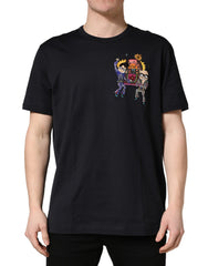 Dolce & Gabbana Black #DGFAMILY Patch Men Crew Neck T-shirt