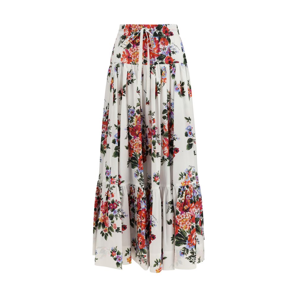 Dolce & Gabbana Multicolor Cotton Long Skirt
