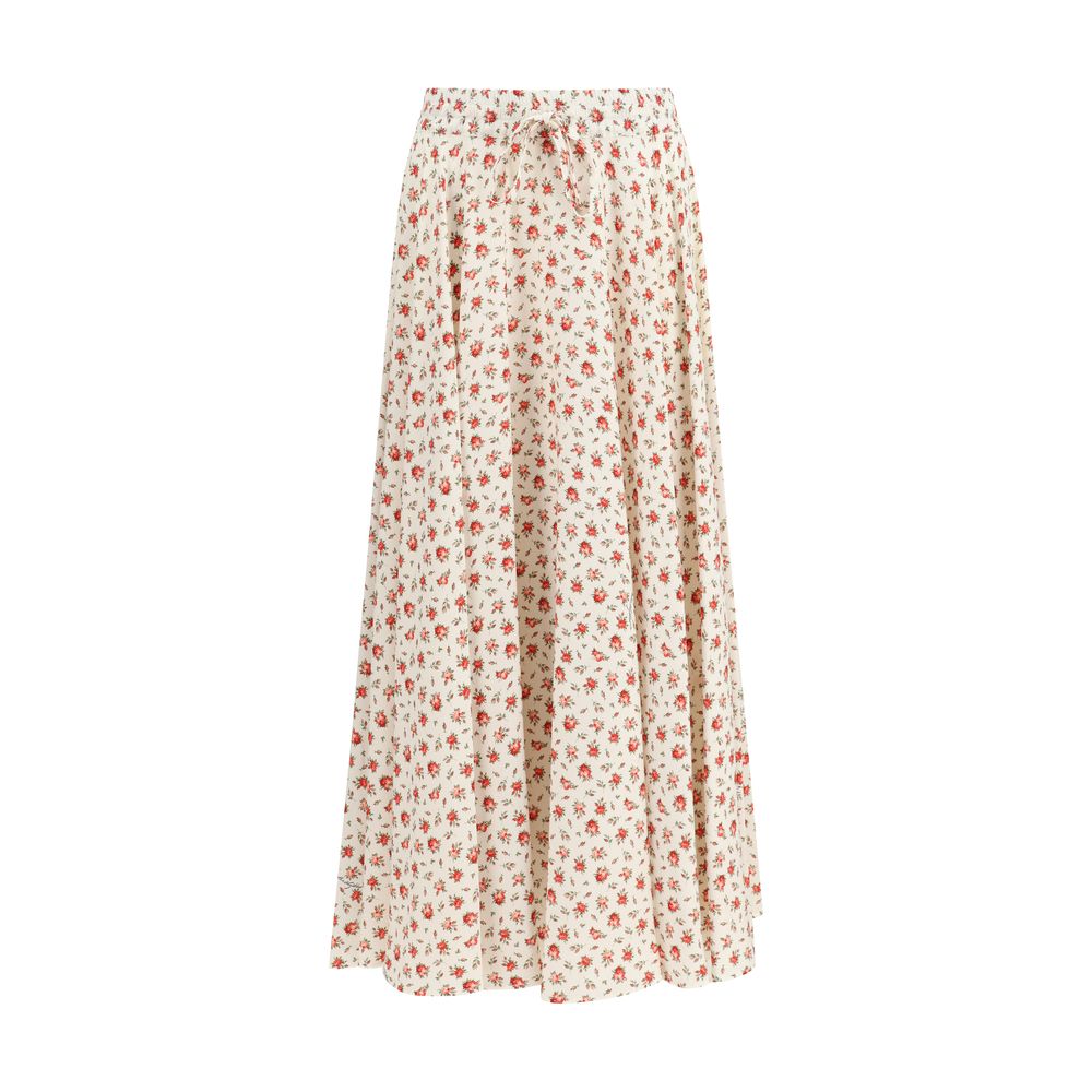 Dolce & Gabbana Multicolor Silk Midi Skirt