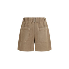Brunello Cucinelli Beige Cotton Bermuda Shorts