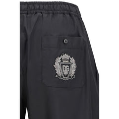 Dolce & Gabbana Black Cotton Bermuda Shorts