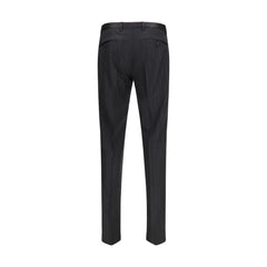 Dolce & Gabbana Black Fleece Wool Casual Pants