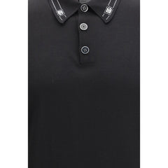 Dolce & Gabbana Black Silk Polo Shirt