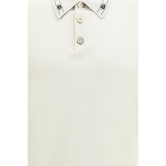 Dolce & Gabbana Beige Silk Polo Shirt