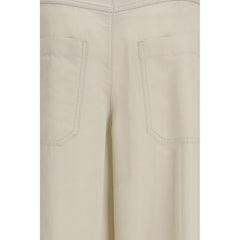 Brunello Cucinelli Beige Cotton Pants