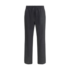 Dolce & Gabbana Gray Fleece Wool Casual Pants