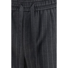 Dolce & Gabbana Gray Fleece Wool Casual Pants