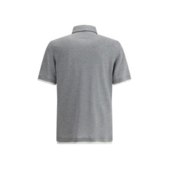 Brunello Cucinelli Gray Cotton Polo Shirt