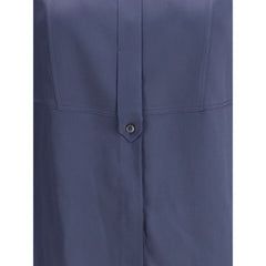 Brunello Cucinelli Blue Silk Blouse