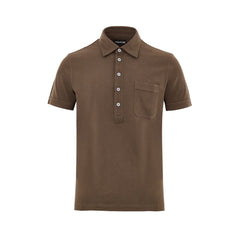 Tom Ford Brown Cotton Polo Shirt