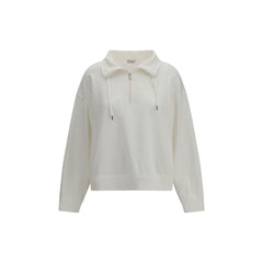 Brunello Cucinelli White Cotton Sweatshirt