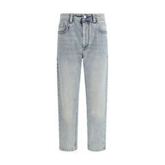 Brunello Cucinelli Blue Cotton Straight-Leg Jeans