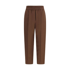 Brunello Cucinelli Brown Viscose Casual Pants
