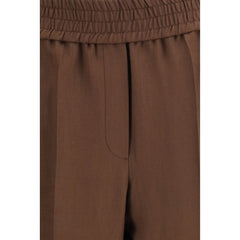 Brunello Cucinelli Brown Viscose Casual Pants