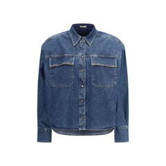 Brunello Cucinelli Blue Denim Shirt
