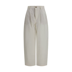 Brunello Cucinelli Beige Silk Casual Pants