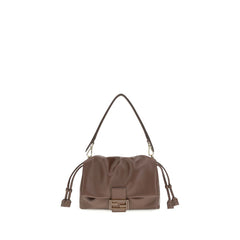 Fendi Brown Calf Leather Bos Taurus Shoulder Bag
