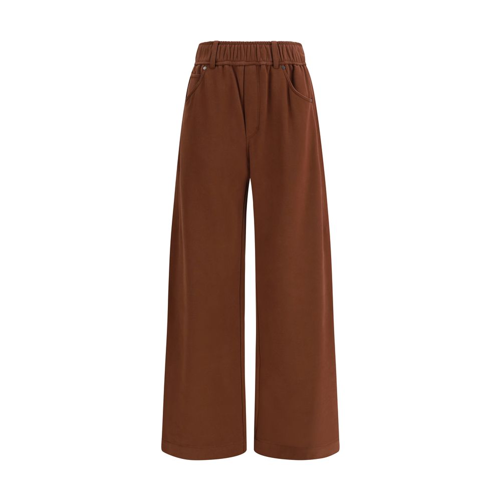 Brunello Cucinelli Brown Acetate Casual Pants