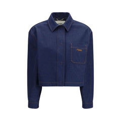 Fendi Blue Cotton Denim Jacket