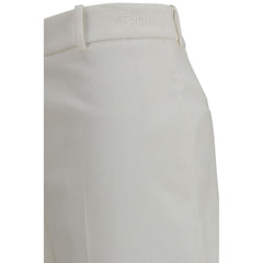 Fendi White Cotton Pants