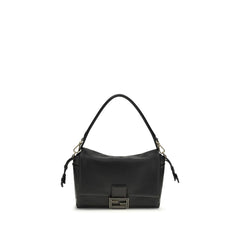 Fendi Black Calf Leather Bos Taurus Shoulder Bag