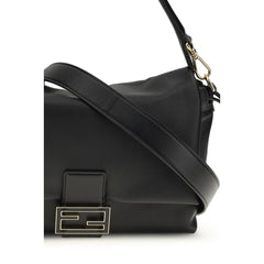 Fendi Black Calf Leather Bos Taurus Shoulder Bag