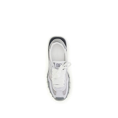 Dolce & Gabbana Gray Calf Leather Bos Taurus Athletic Sneakers
