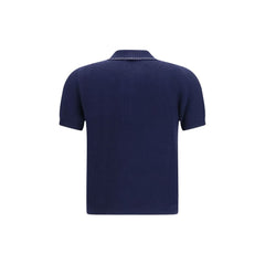 Versace Blue Cotton Polo Shirt