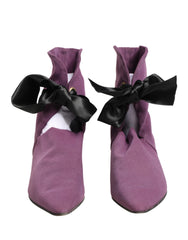 Dolce & Gabbana Purple Mid Calf Boots Shoes