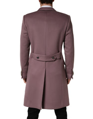 Dolce & Gabbana Brown Double Breasted Men Trench Coat Jacket