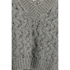 Brunello Cucinelli Bicolor Silk Sweatshirt