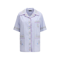 Dolce & Gabbana Blue Cotton Shortsleeve Shirt