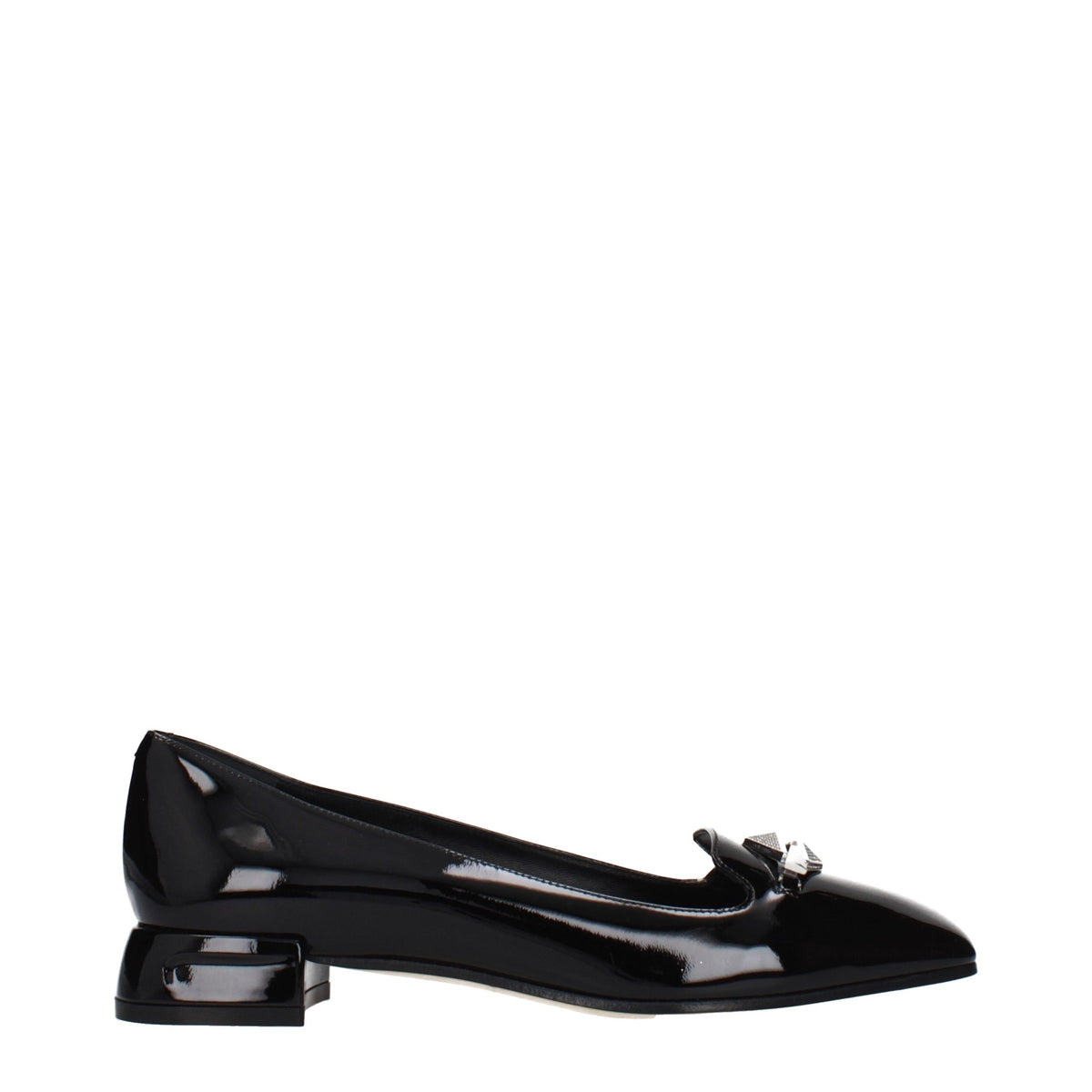 Jimmy Choo Black Leather Slip-On Loafers
