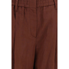 Brunello Cucinelli Brown Cotton Casual Pants