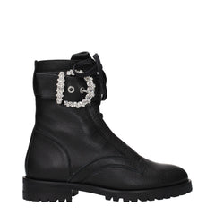 Jimmy Choo Black Leather Ankle Boots