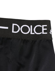 Dolce & Gabbana Black Logo Waistband Coulotte Panty Underwear