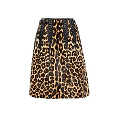 Bottega Veneta Brown Leather Midi Skirt